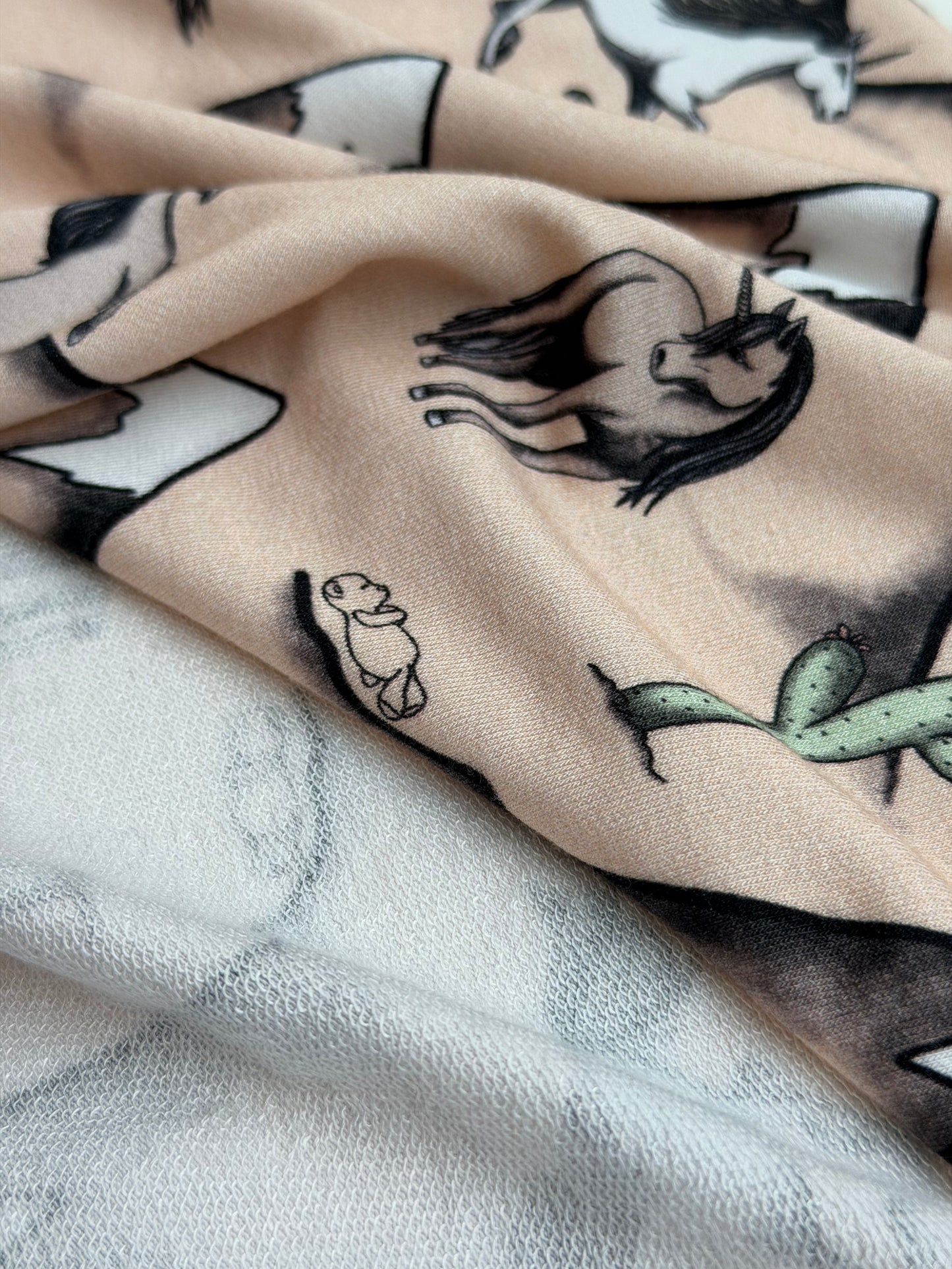 "Desert Unicorns" bamboo shorty leo, long-sleeved