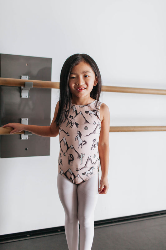 "Desert Unicorns" v-back leo, sleeveless