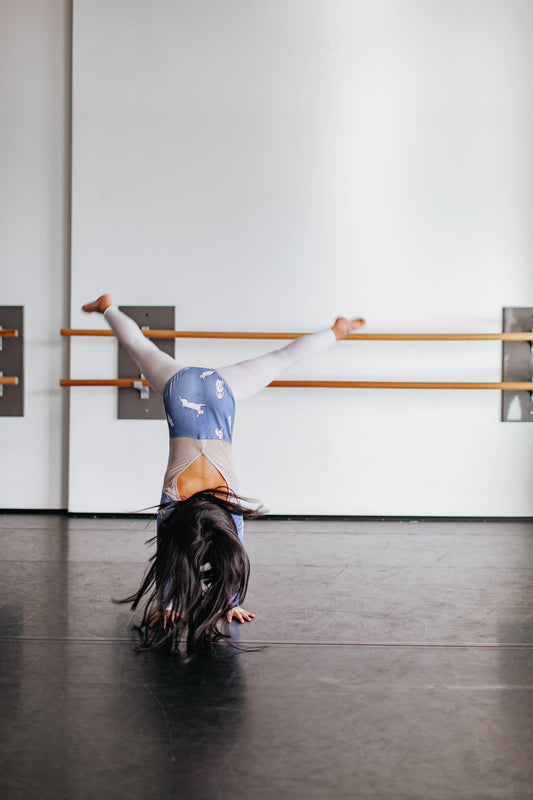 "Petit Lapin" v-back-leo, long-sleeved