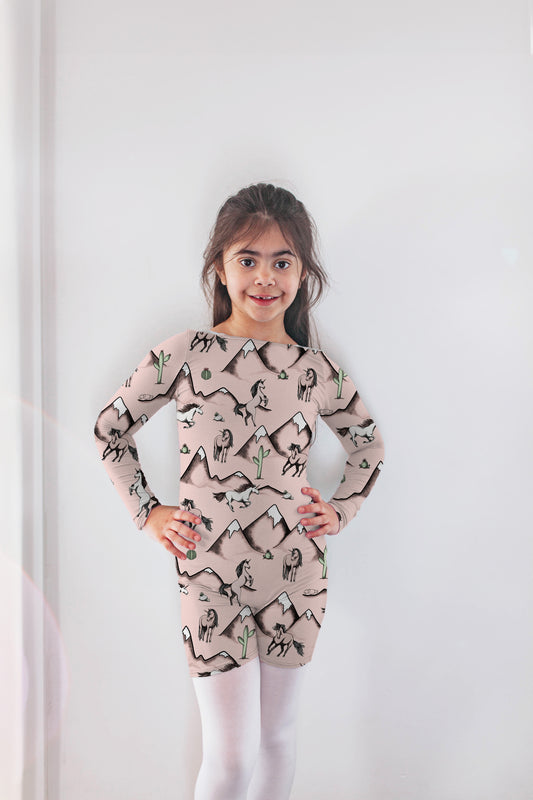 "Desert Unicorns" shorty leo, long-sleeved