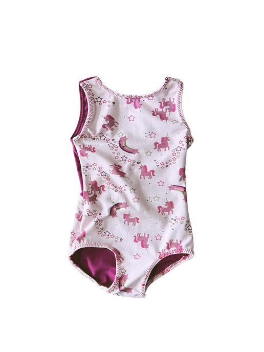 'pink magic' v-back leo with 'raz-BARRE-y' colour