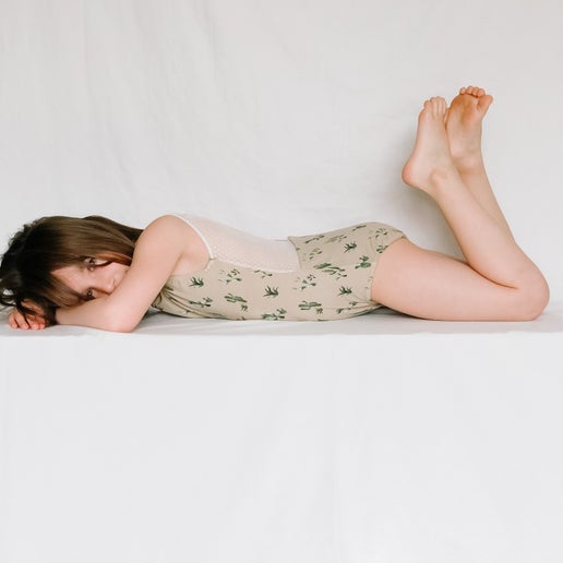 'oh my cacti' v-back leo with 'sheer white' color