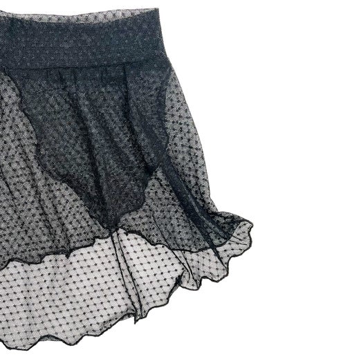 'sheer polka black' ballet/skating skirt