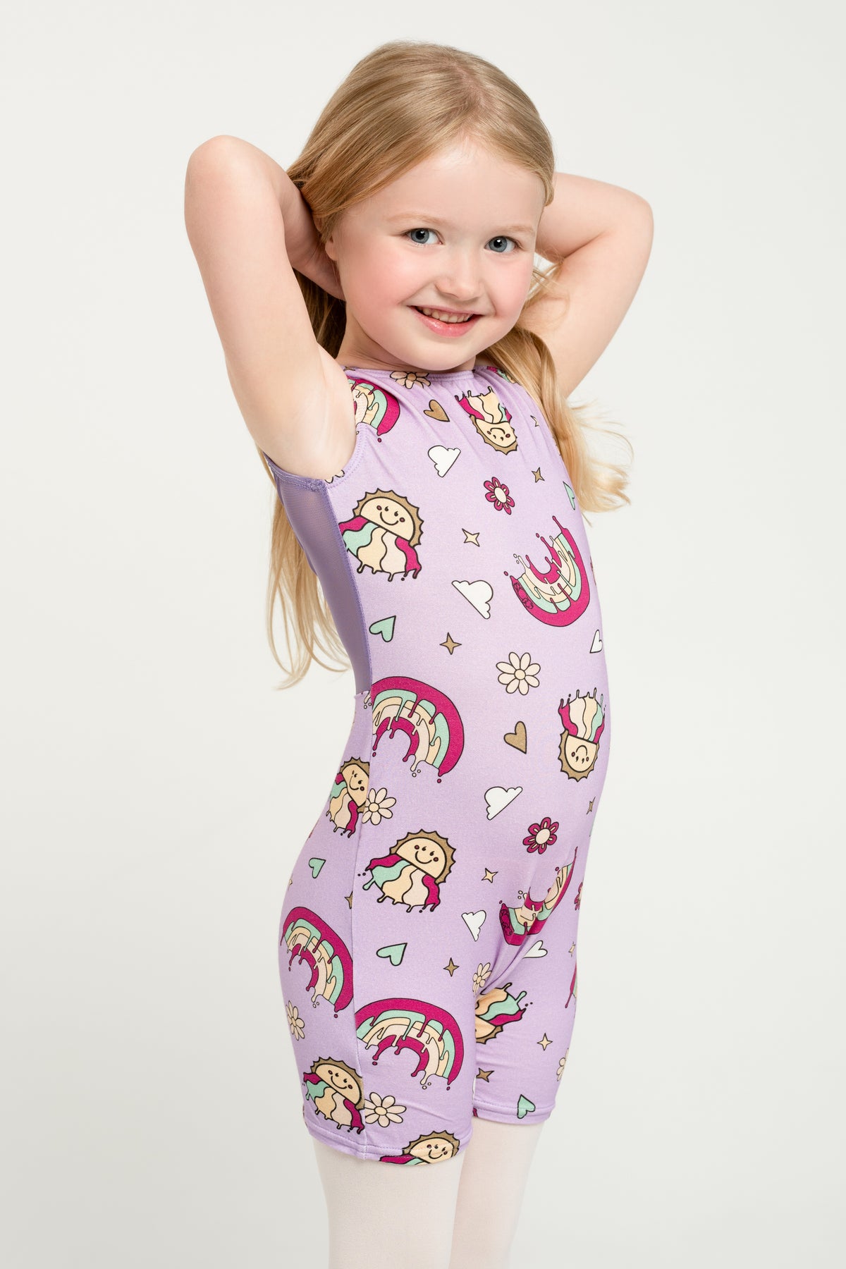 "Melty Rainbows" bamboo shorty leo, sleeveless