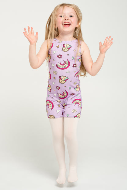 "Melty Rainbows" bamboo shorty leo, sleeveless