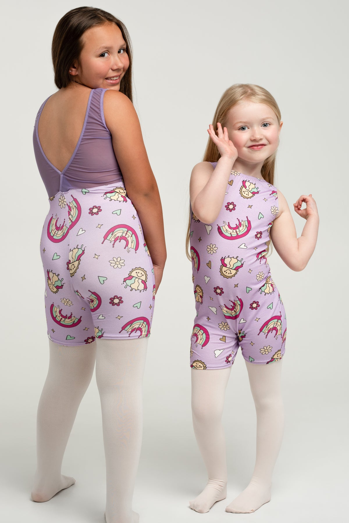 "Melty Rainbows" bamboo shorty leo, sleeveless