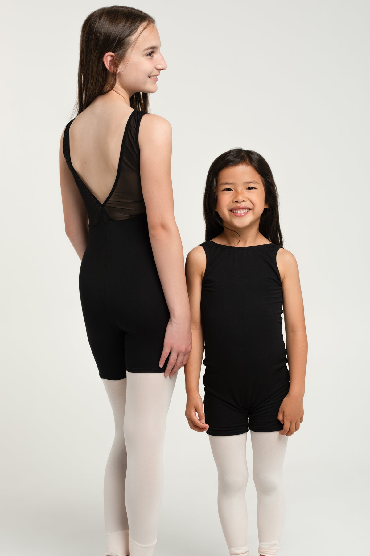 "Black" bamboo shorty leo, sleeveless